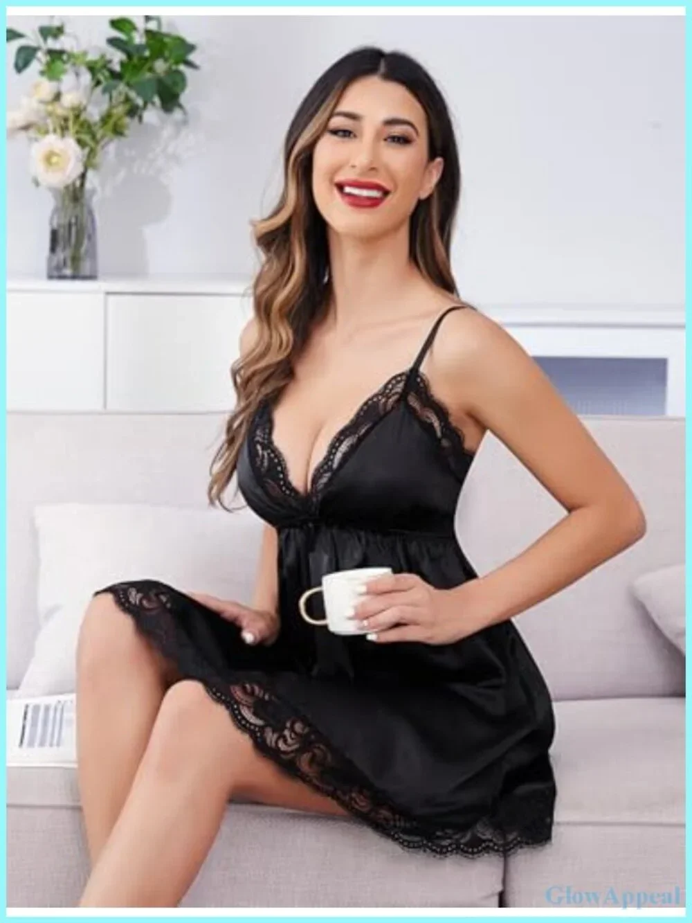 Satin Nightgown Women's Lace Chemise Slip Sleepwear Dress Strappy Floral Mini